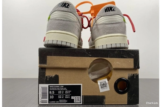 O-W Lot DJ0950-103 Dunk Low Nike 40 1010